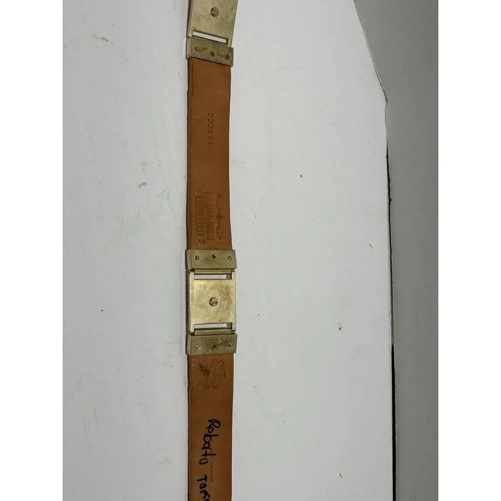 Los Altos Boots‎ Western Belt Men Crocodile Leather 34 Signed By Roberto Tapia